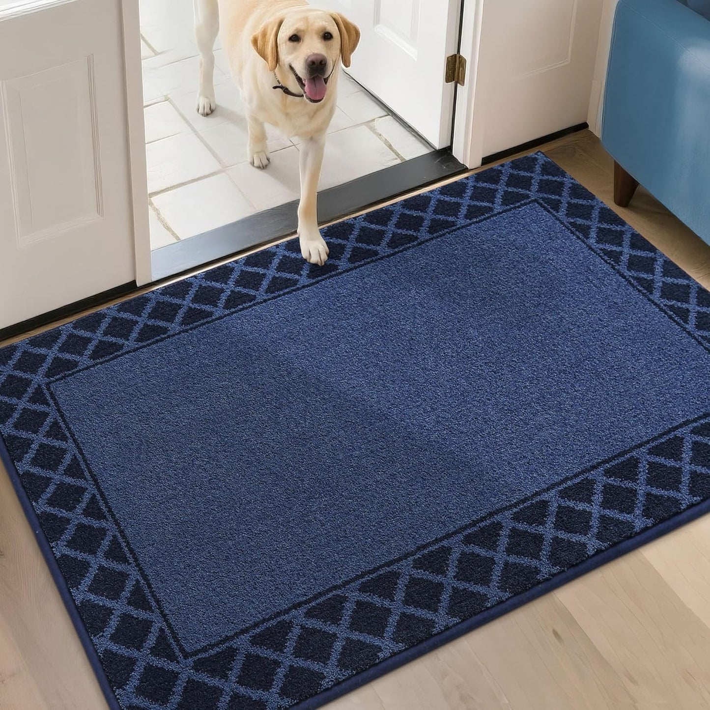 BEQHAUSE Door Mat Non Slip Entryway Rug for Muddy Paws