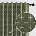 MIULEE Linen Decorative Back Tab Curtains 102 in - Textured Light