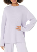 Alice Crew-Neck Back-Slit Ribbed Pullover Sweater - Timeless Staple