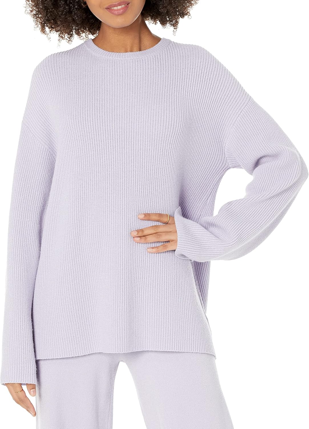 The Drop Women's Alice Crew-Neck Back-Slit Ribbed Sweater Review