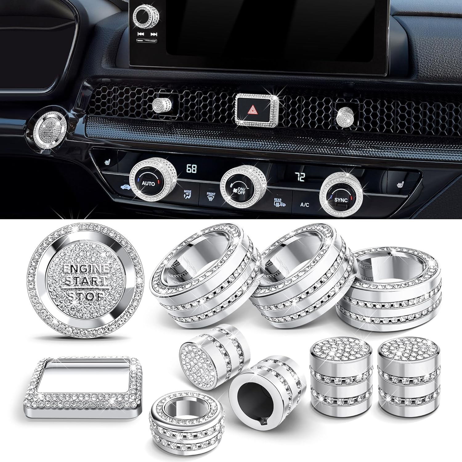 Precision Fit Knob Cover Kit for Honda Civic & CRV Models