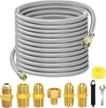 48 FT Propane Hose Extension High Pressure Braided Gas Line - Extended