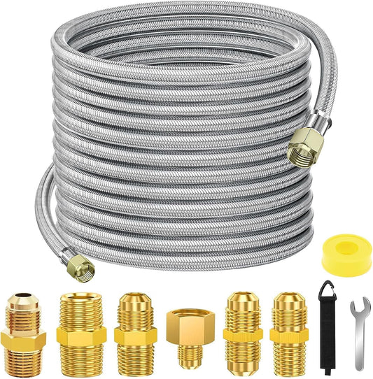 48 FT Propane Hose Extension for BBQ Grill and Fire Pit Use