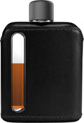 Ragproper Modern Glass Hip Flask - Leather Covered 100ml