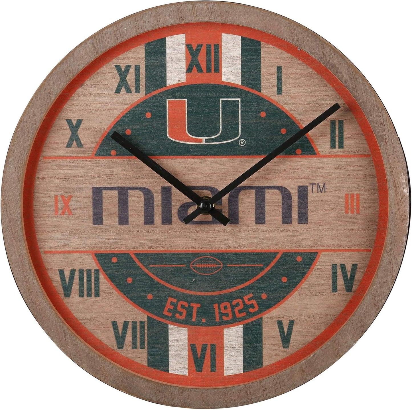 FOCO NCAA Wooden Barrel Wall Clock - Perfect for Sports Fans