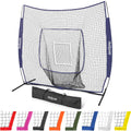 Baseball & Softball Practice Net - Portable 7 ft x 7 ft Training Net