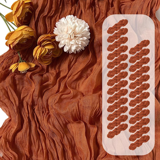25 Pack Terracotta Cheesecloth Table Runner for Elegant Events