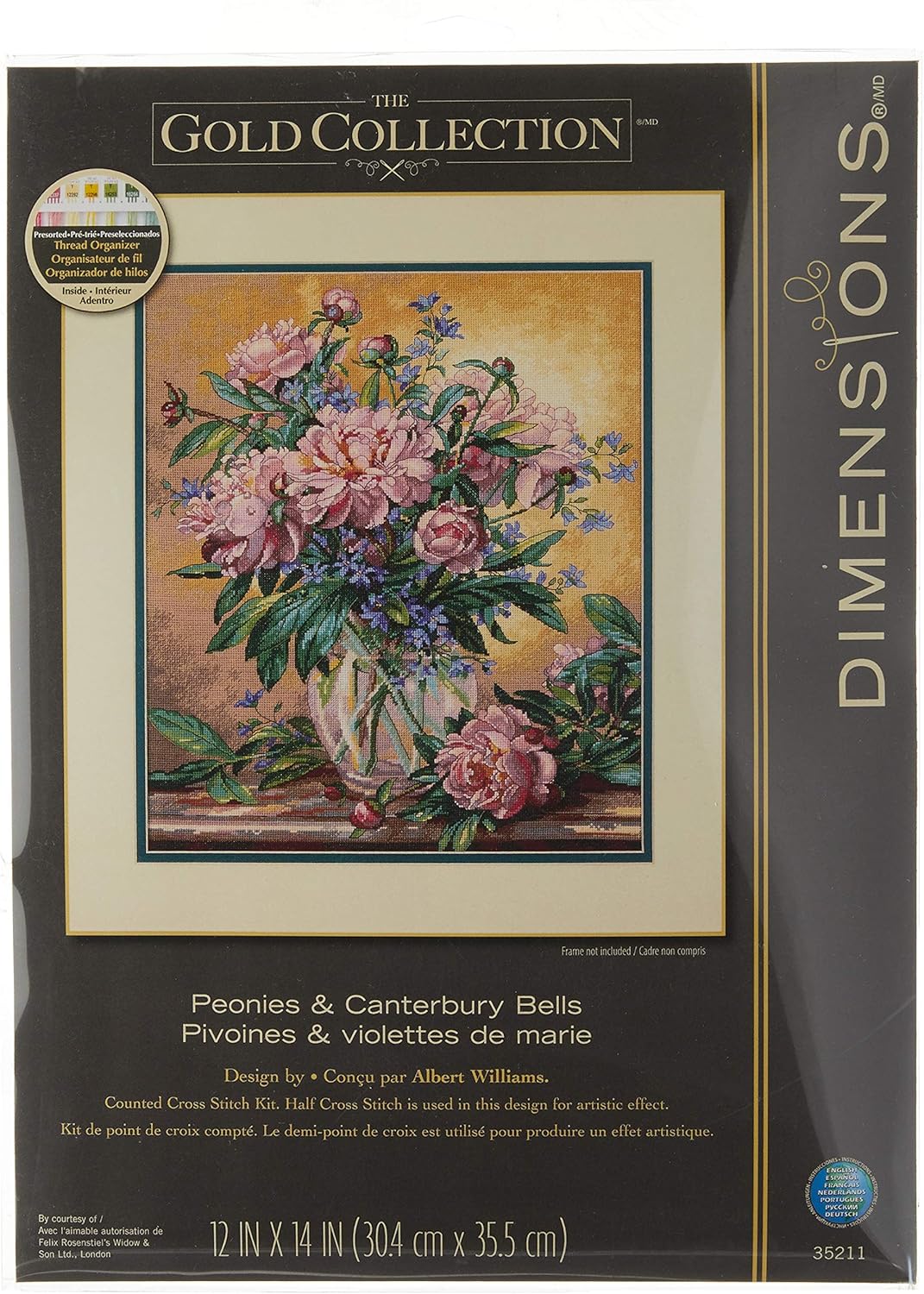 Dimensions Gold Collection Counted Cross Stitch Kit Floral Vase