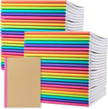 Paperage 48-Pack Composition Journals, College Ruled, Rainbow Spines