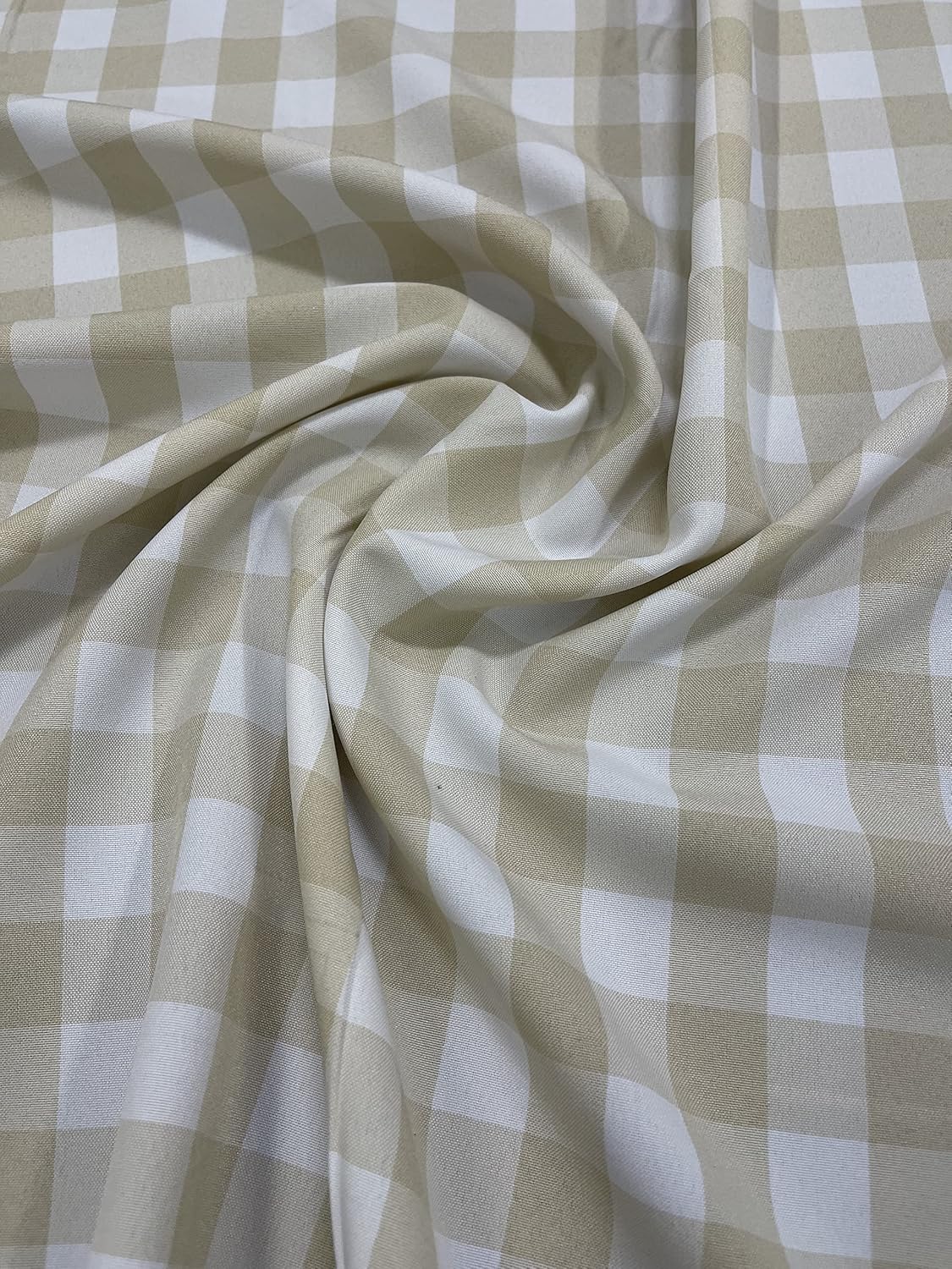 1in Checkered Gingham PolyPoplin Fabric for Sewing and Crafts