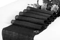 Burlap Table Runners 5 Pack 12 x 72 in Black - Rustic Event Decor