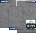 Microfiber Dog Door Mat Pack of 3 Grey - Small, Medium & Large
