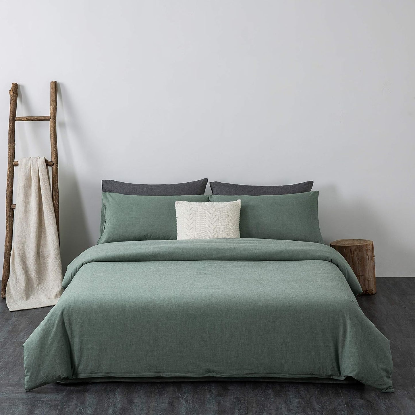 F.Y.Dreams 100% Washed Cotton Duvet Cover for Weighted Blanket
