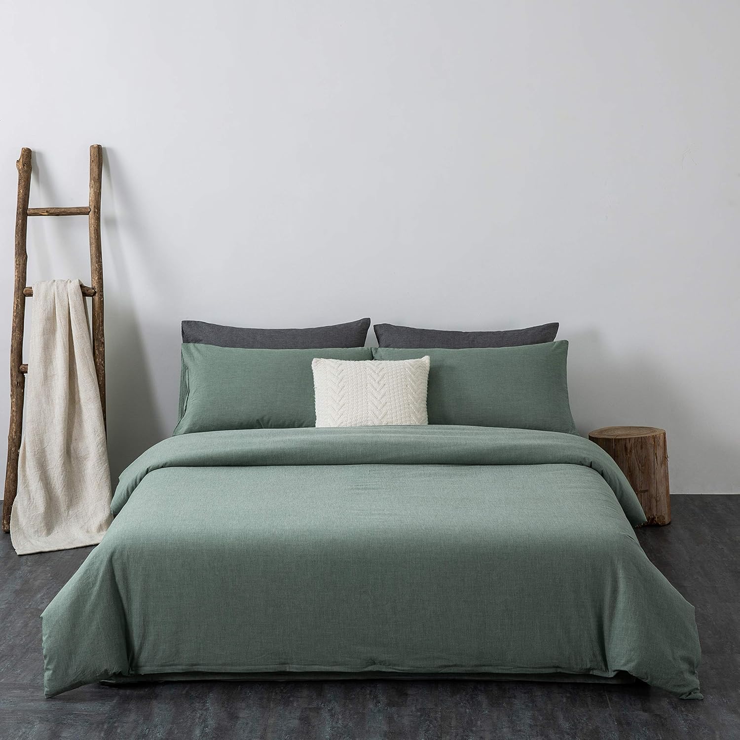 F.Y.Dreams 100% Washed Cotton Duvet Cover for Weighted Blanket