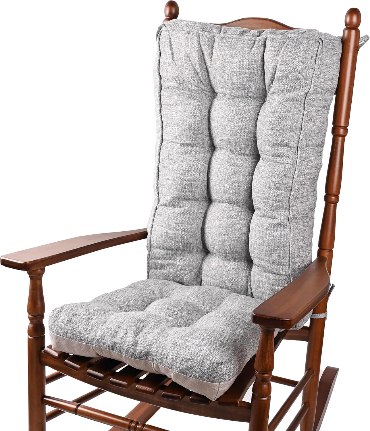 18 in Jumbo Rocking Chair Cushions with Ties for Comfort