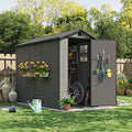 Patiowell 4ft x 8ft Plastic Outdoor Storage Shed for Garden