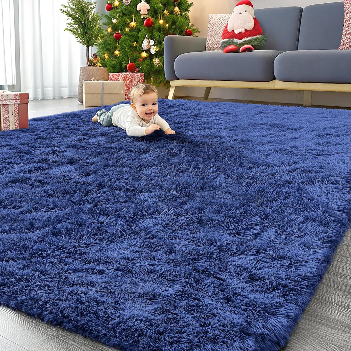 OLANLY 9x12 Machine Washable Area Rug for Living Room Comfort
