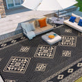 Outdoor Rug 9x12 ft Reversible Patio Mat - Waterproof, Portable