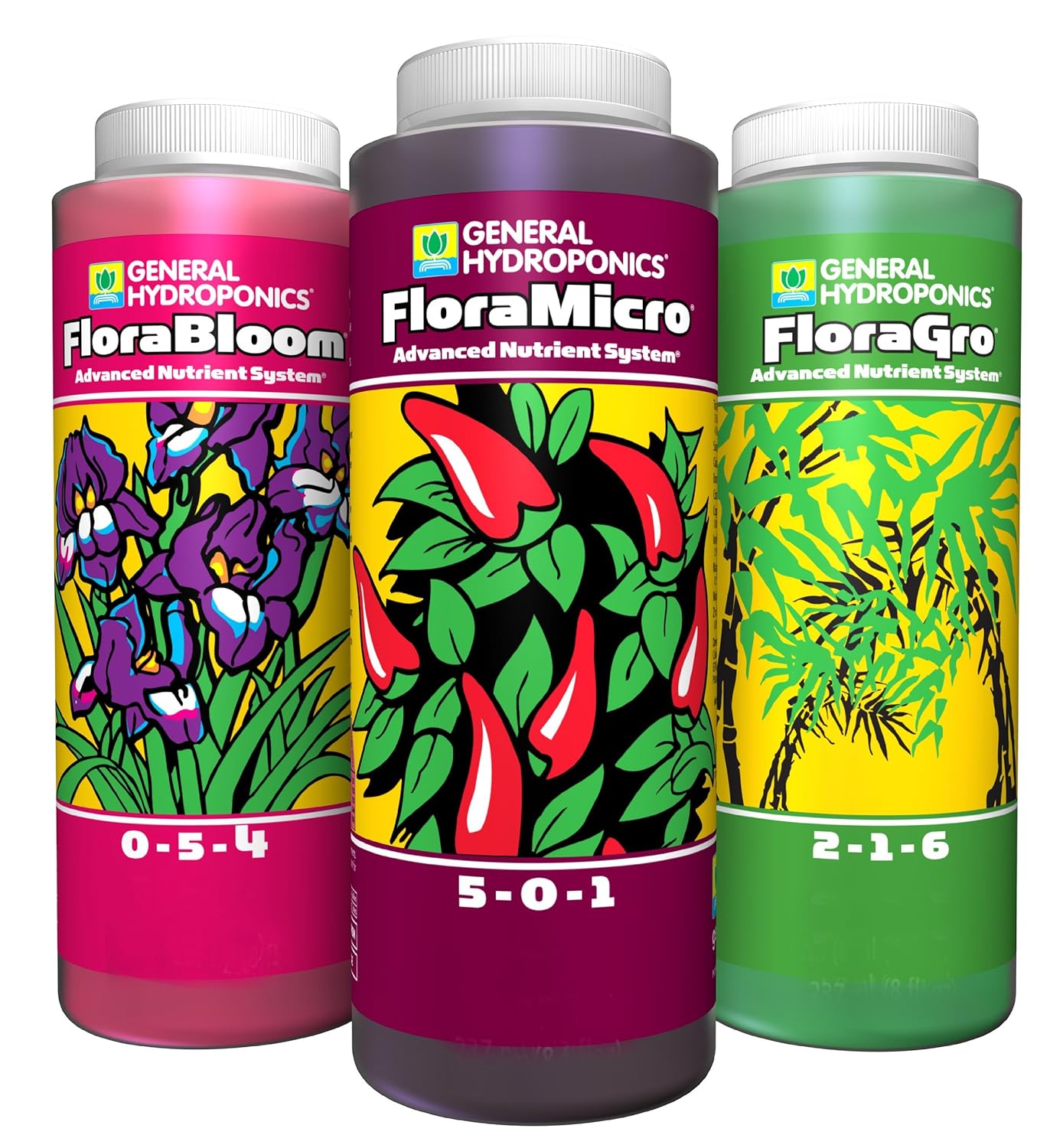 General Hydroponics Flora Series Nutrients for Thriving Plants