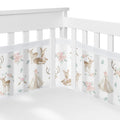 BreathableBaby Woodland Deer Floral Mesh Crib Liner - Safe Nursery