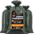 50 lb Capacity Sand Bags 14in x 26in Green - Pack of 100