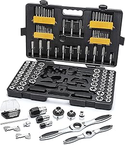 GEARWRENCH 114 Pc. Ratcheting Tap and Die Set for Precision Work