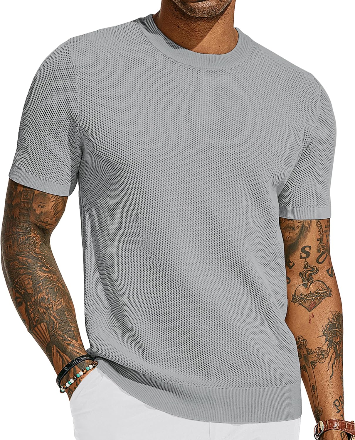 PJ PAUL JONES Men's Casual Knit Short Sleeve Crewneck Tees