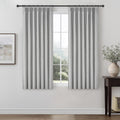 Gray Kitchen Blackout Curtains 45 in Length - Linen Pinch Pleat Panels