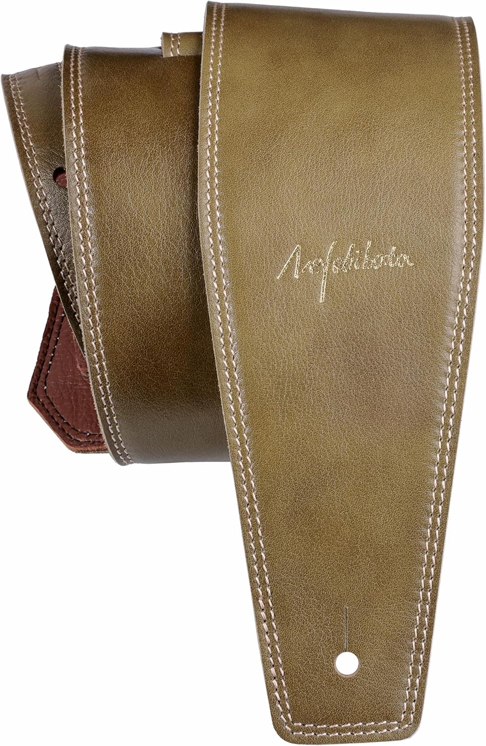 Nefelibata Wide Guitar Strap: Comfort & Support in Olive Green