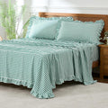 Gingham King Sheet Set Lightweight Super Soft Brushed Microfiber Plaid
