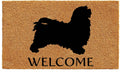 Havanese Doormat 24 x 36 Natural/Black - Oversized Coir Mat