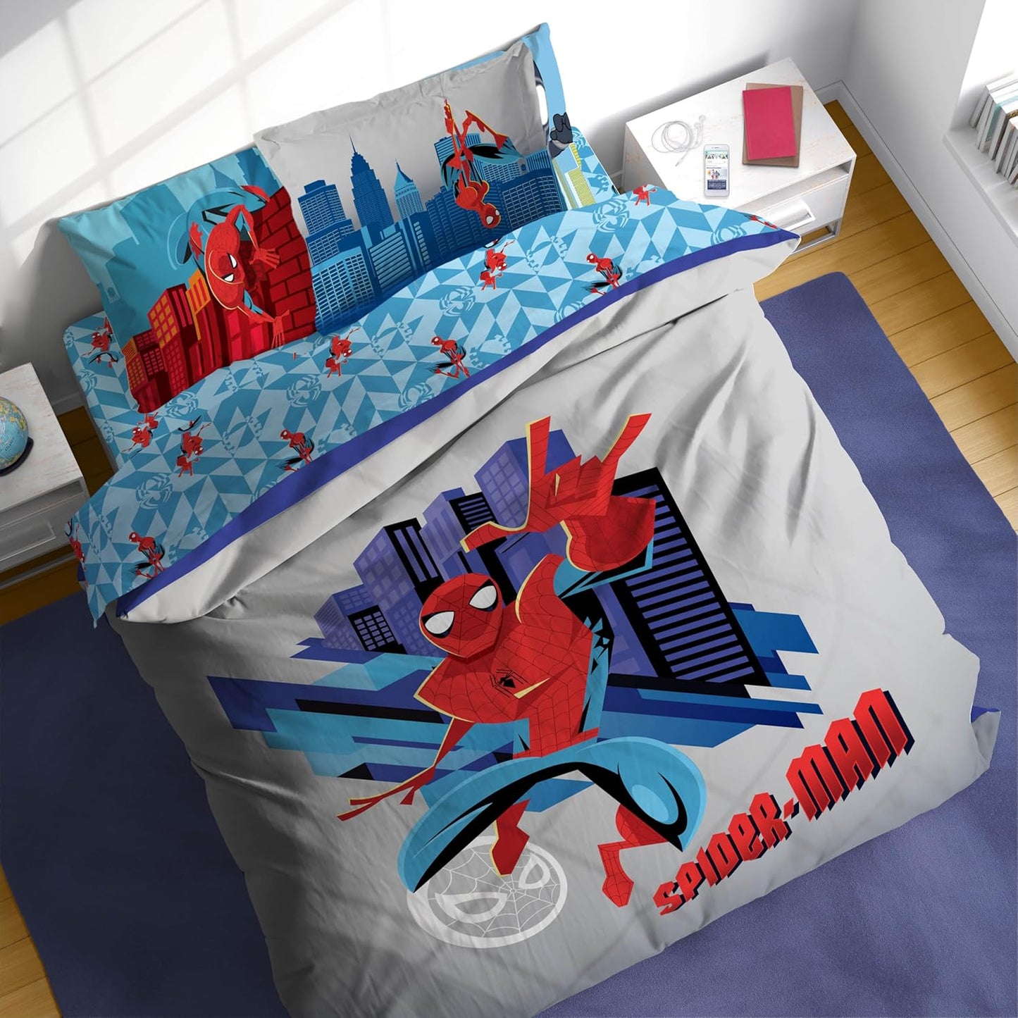 Spiderman Kids Comforter Set with Sheets and Pillow Covers