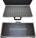 Aluminum USB Drive Case 130-Slot Organizer with Swivel Handle - Rugged