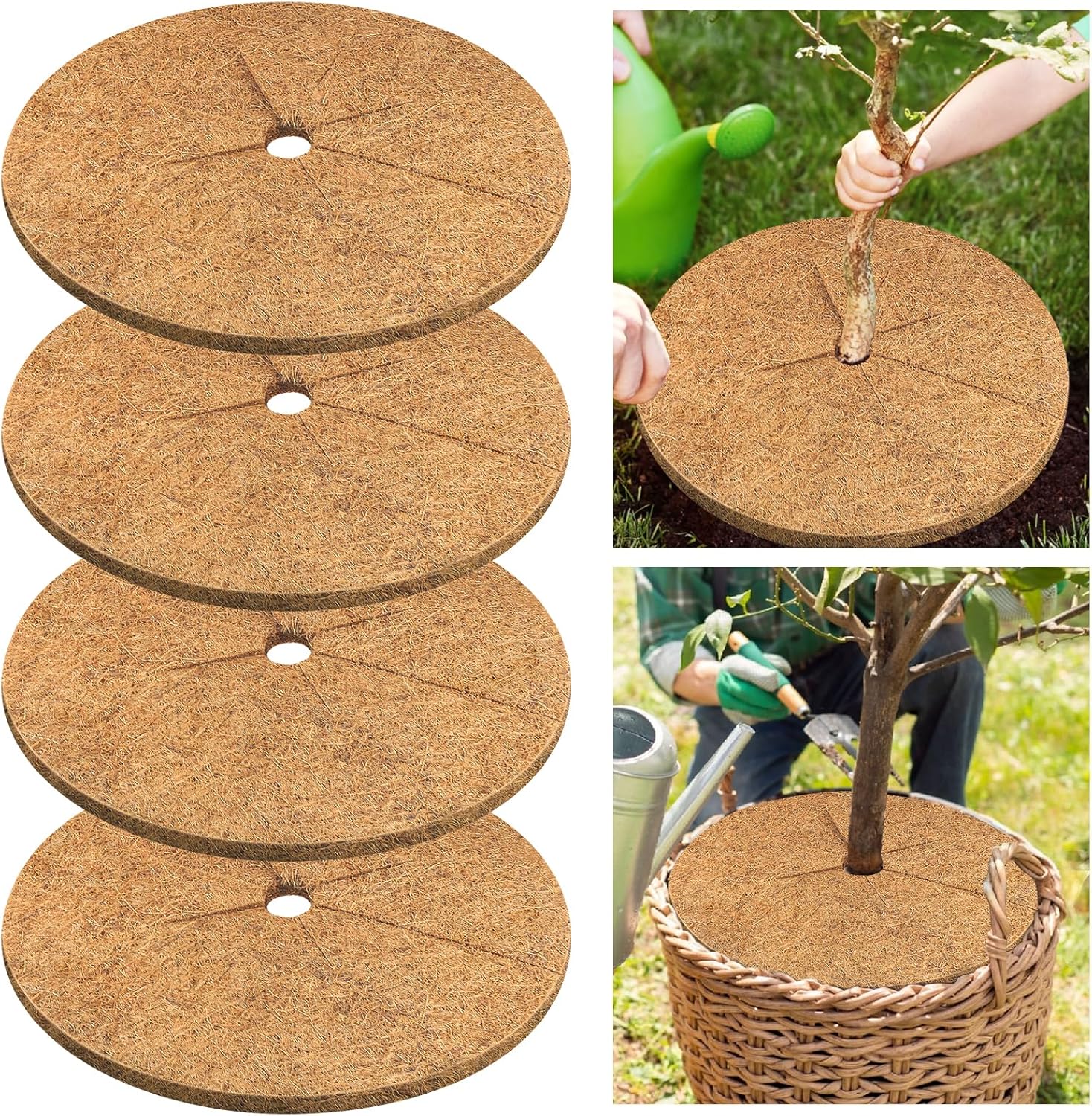 Coconut Fiber Mulch Ring for Tree Protection and Soil Cover