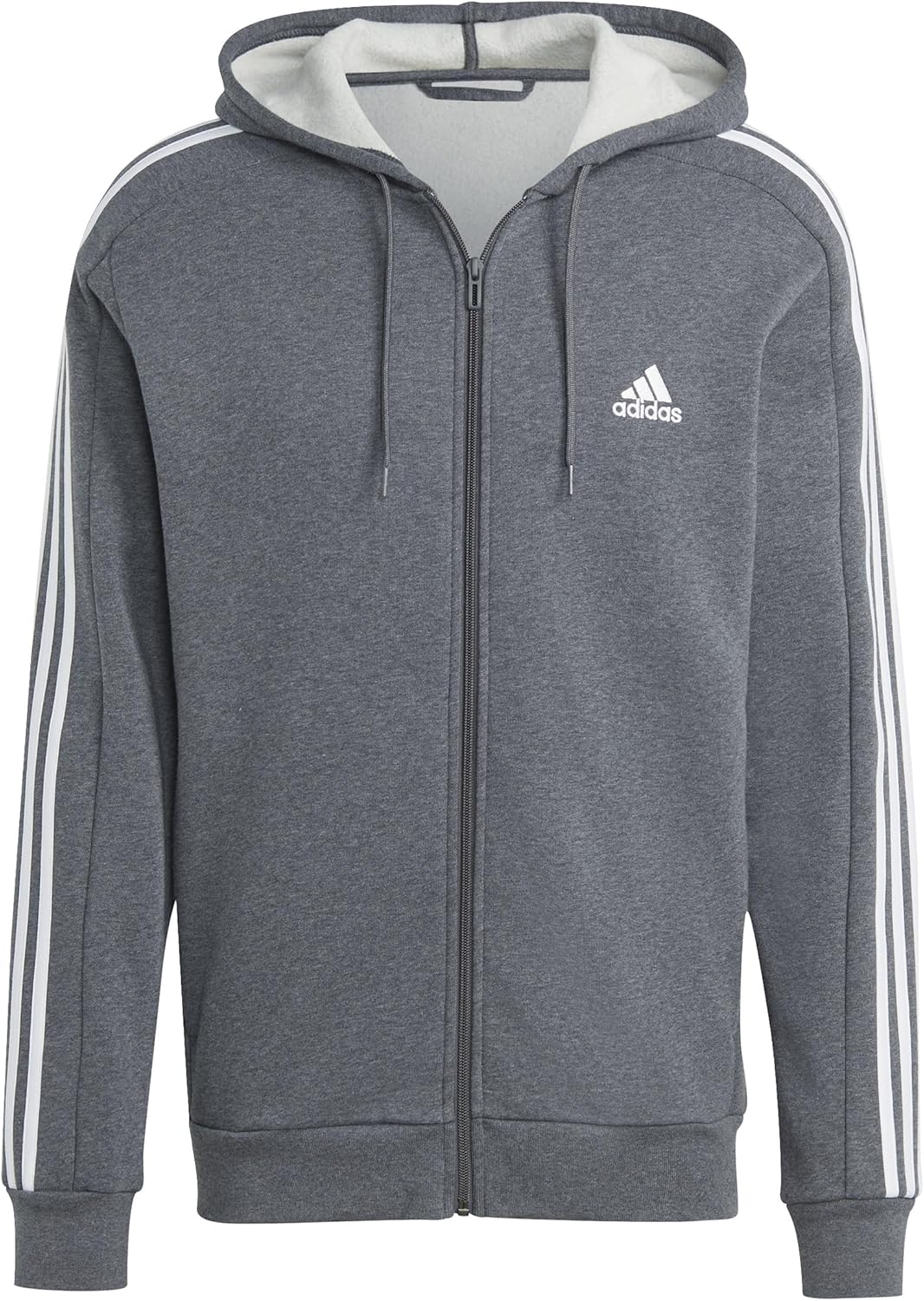 adidas mens Essentials Fleece 3-stripes Full-zip Hoodie Review