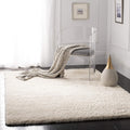 California Shag Accent Rug 4 ft x 6 ft - Plush Non-Shedding Ivory