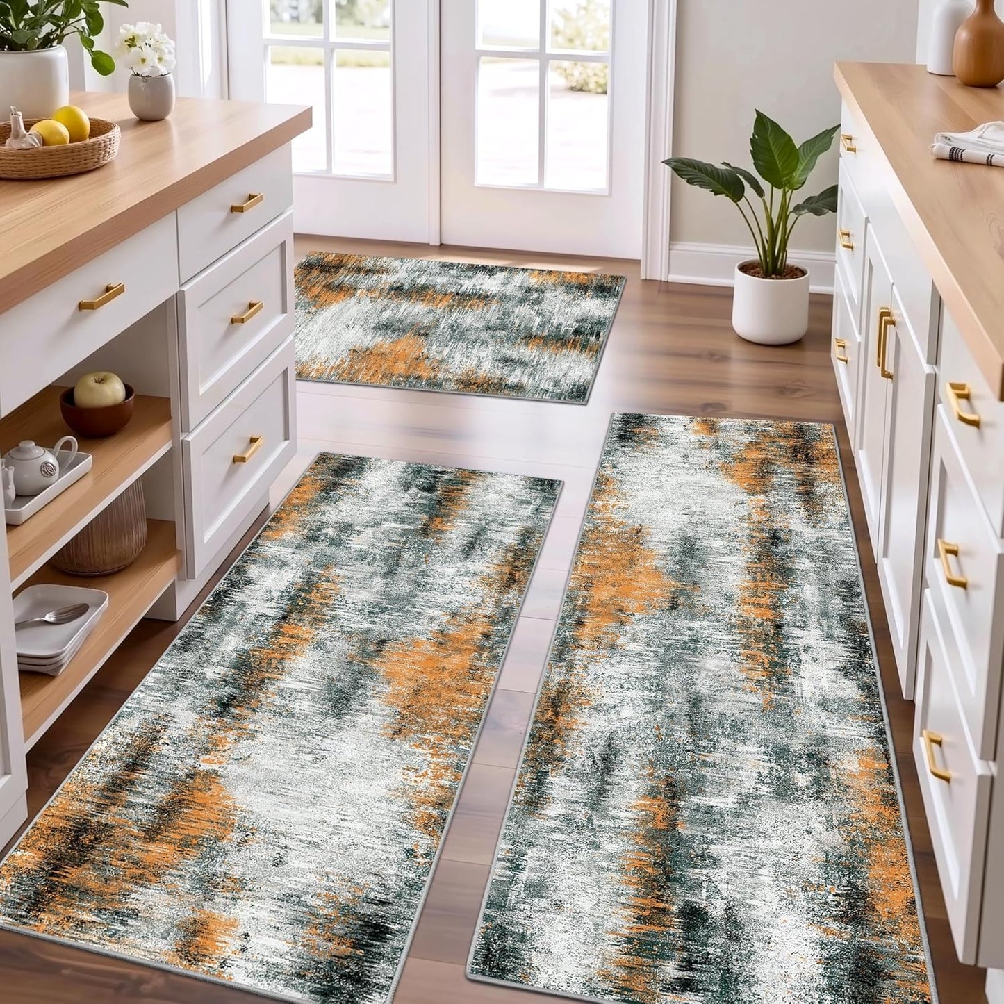 Tritard Non Slip Kitchen Rugs Set of 3 for Modern Homes