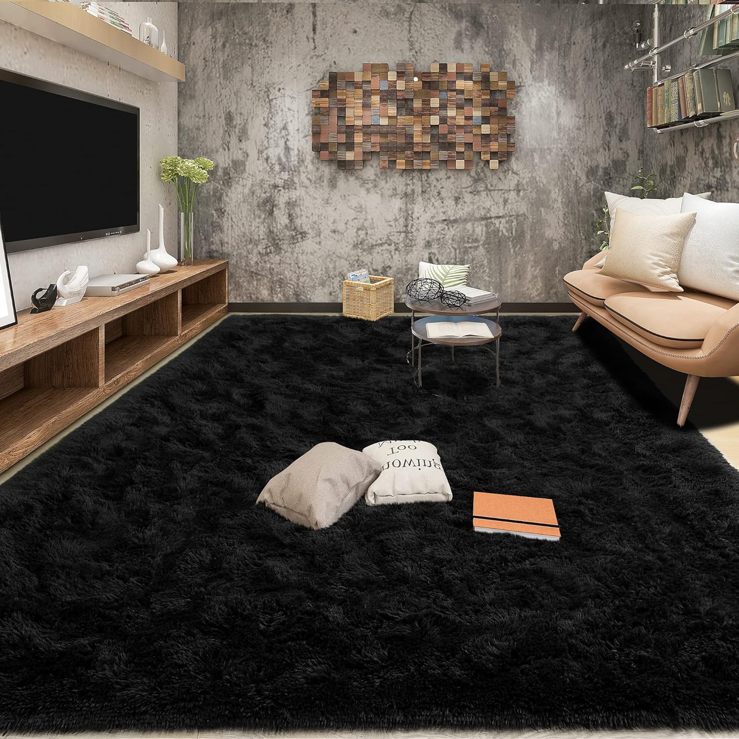 Tepook Area Rugs 7x10 for Living Room, Soft Fluffy Shaggy Rug