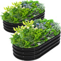 Oval Galvanized Raised Garden Bed Kit 4x2x1ft - Durable Outdoor