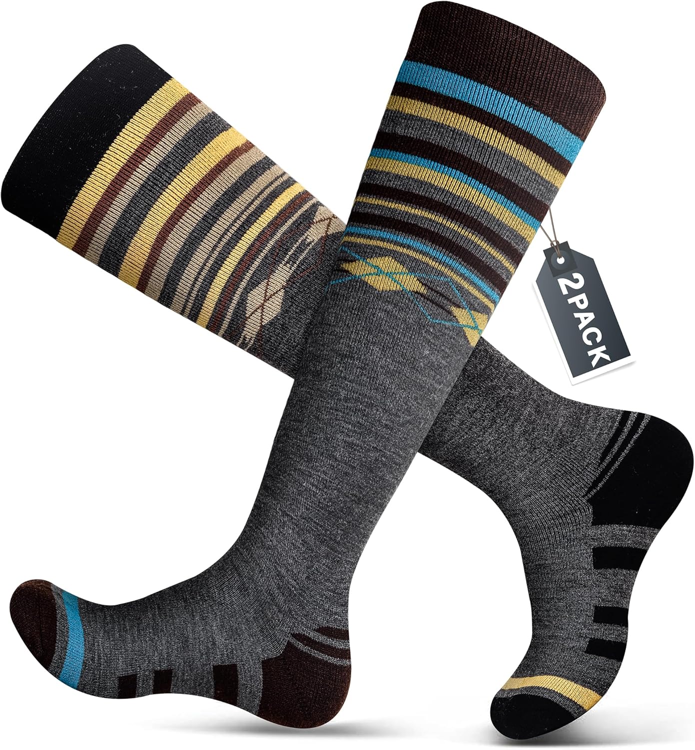 Hromec Merino Wool Ski Socks - 50% Warmer!