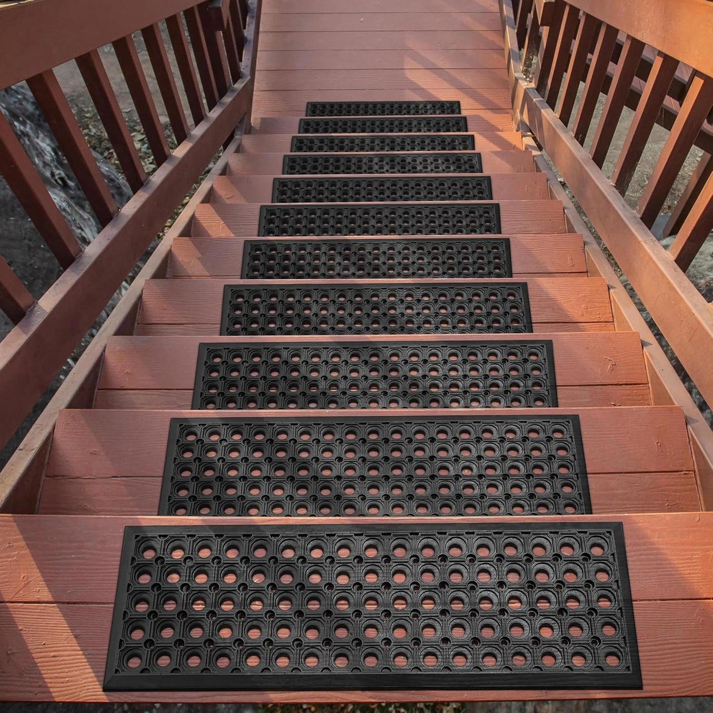 Non-Slip Rubber Stair Treads for Indoor and Outdoor Use