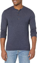 Hanes Originals Men's Henley T-Shirt Long Sleeve - Soft Ring-Spun
