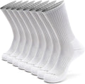 3 Pack Athletic Skate Cushion Crew Socks for Women and Men - Cushioned