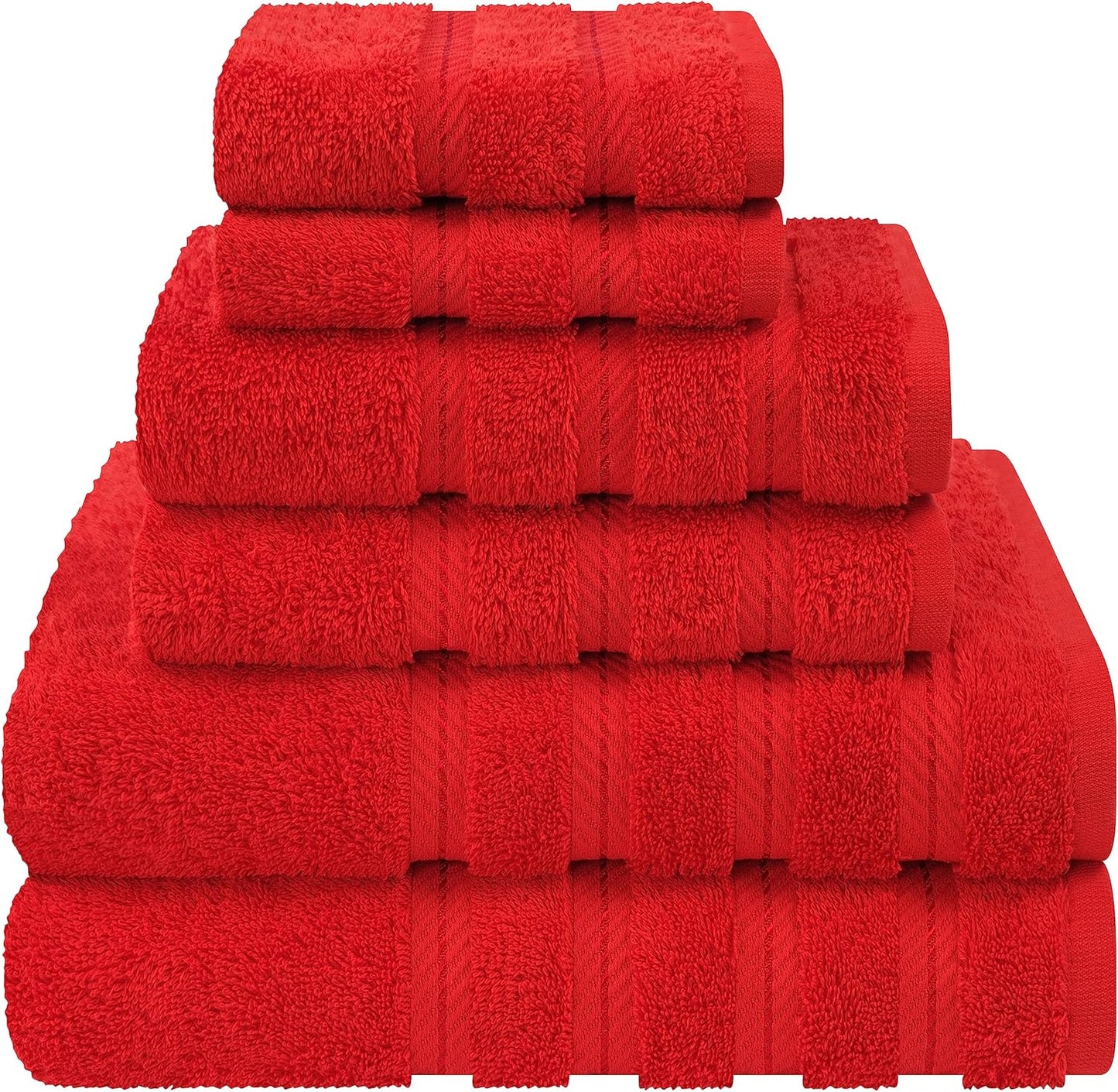 Luxury 6 Piece Towel Set with 100% Cotton for Ultimate Comfort