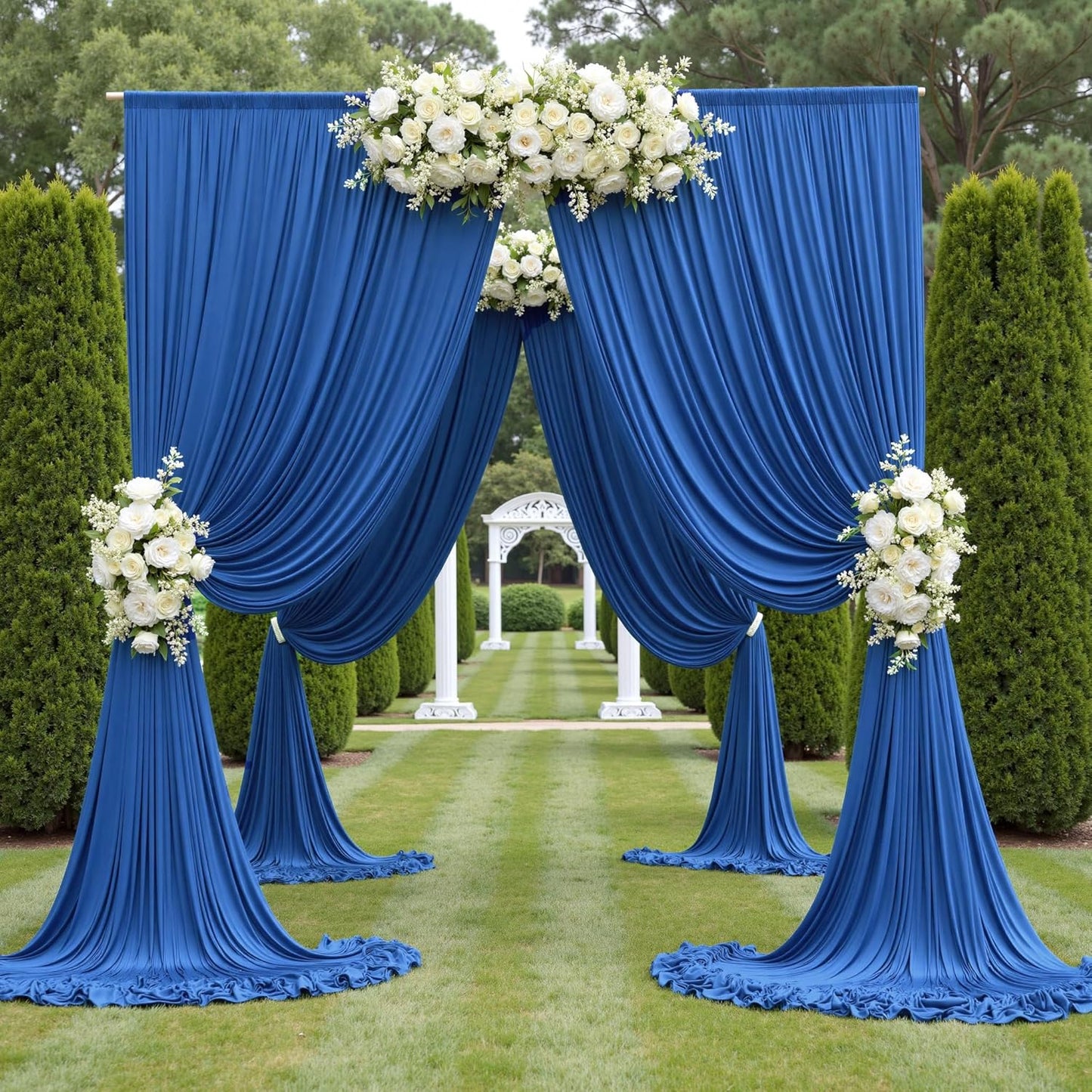 12ft Royal Blue Backdrop Curtain for Stunning Party Decor