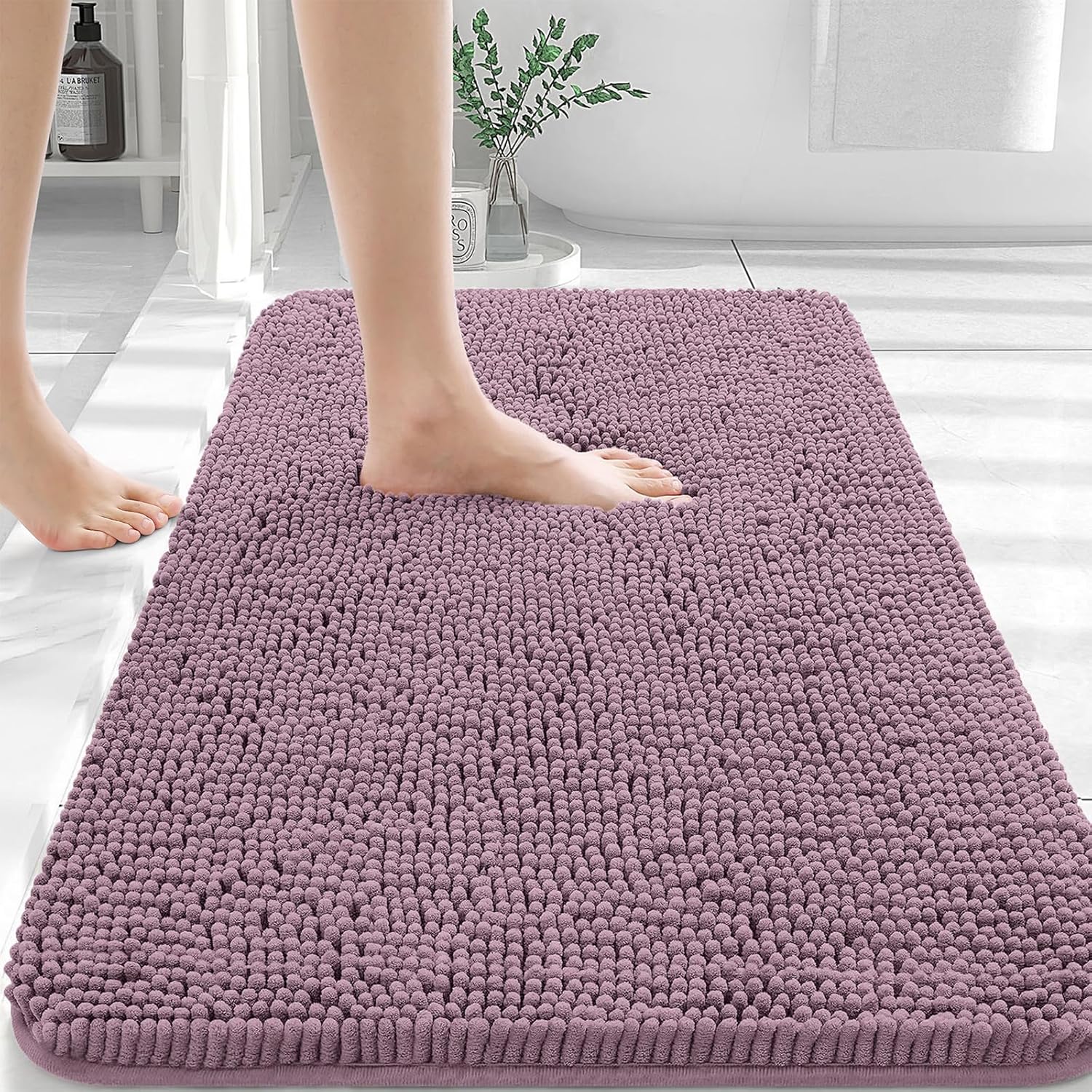 OLANLY Extra Soft Chenille Bath Rugs for Ultimate Comfort