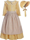 Pioneer Girl Costume Colonial Prairie Dress Yellow - Classic Replica