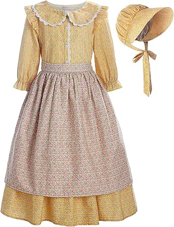 ReliBeauty Pioneer Girl Costume Colonial Prairie Dress Review