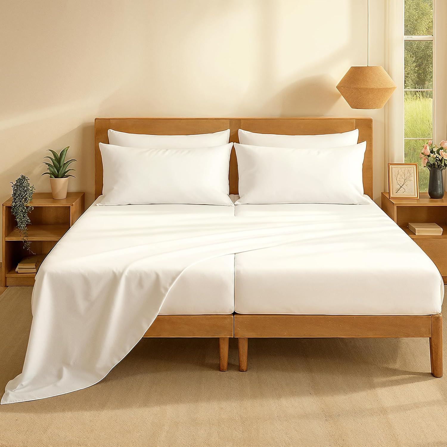 Casa Platino Split King Sheets Set for Ultimate Comfort