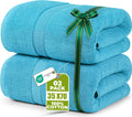 Jumbo Bath Sheet 35 by 70 in 2-Pack - Turquoise 600 GSM